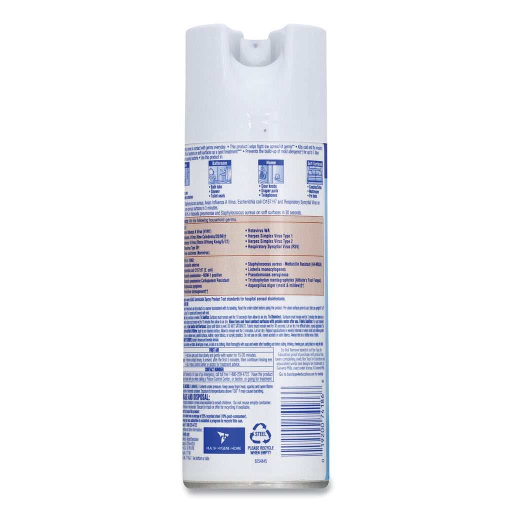 LYSOL Disinfectant Spray, Crisp Linen Scent, 12.5 oz Aerosol Spray, 12/Carton
