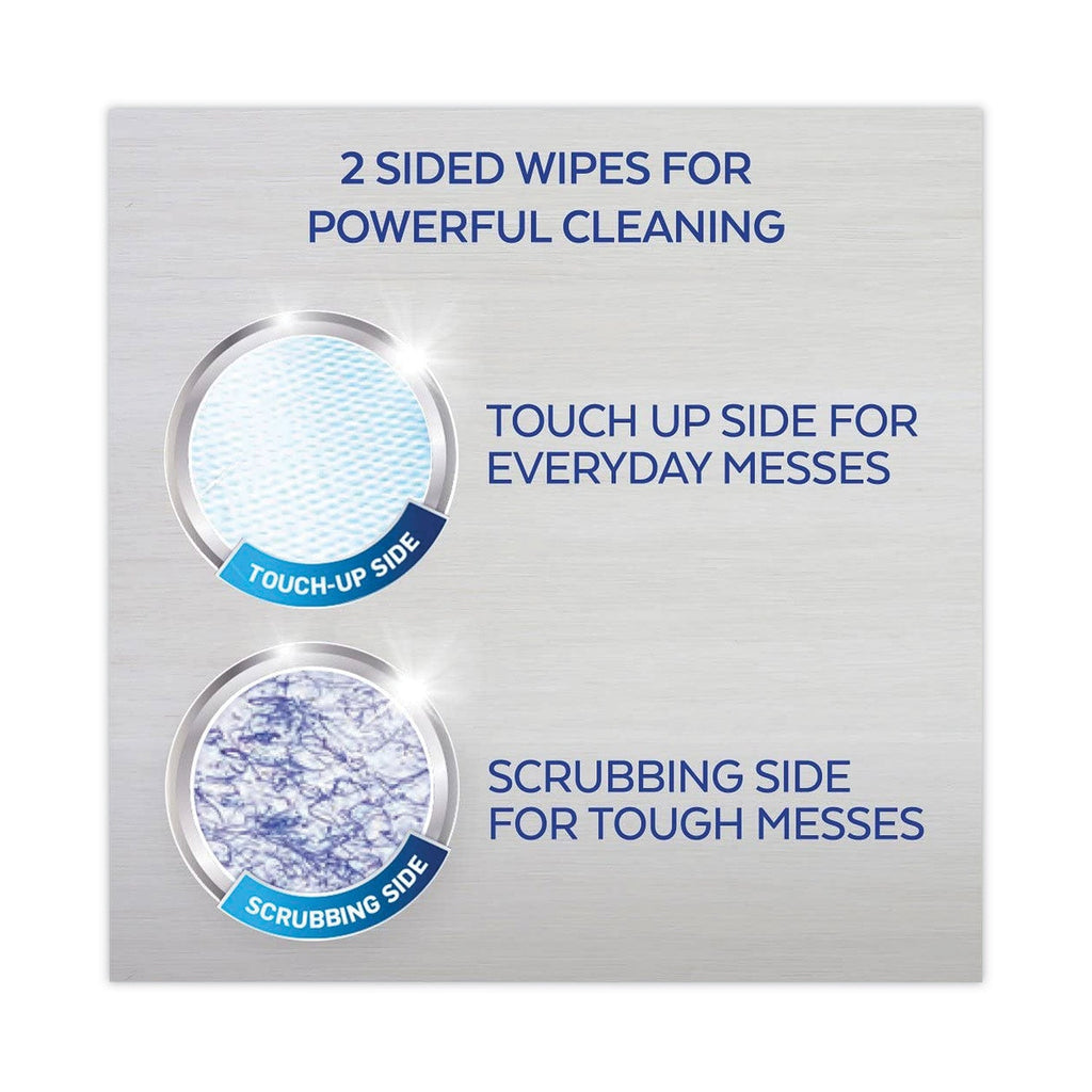 LYSOL Dual Action Disinfecting Wipes, 7 x 7.5, Citrus, White/Purple, 75/Canister, 6/Carton